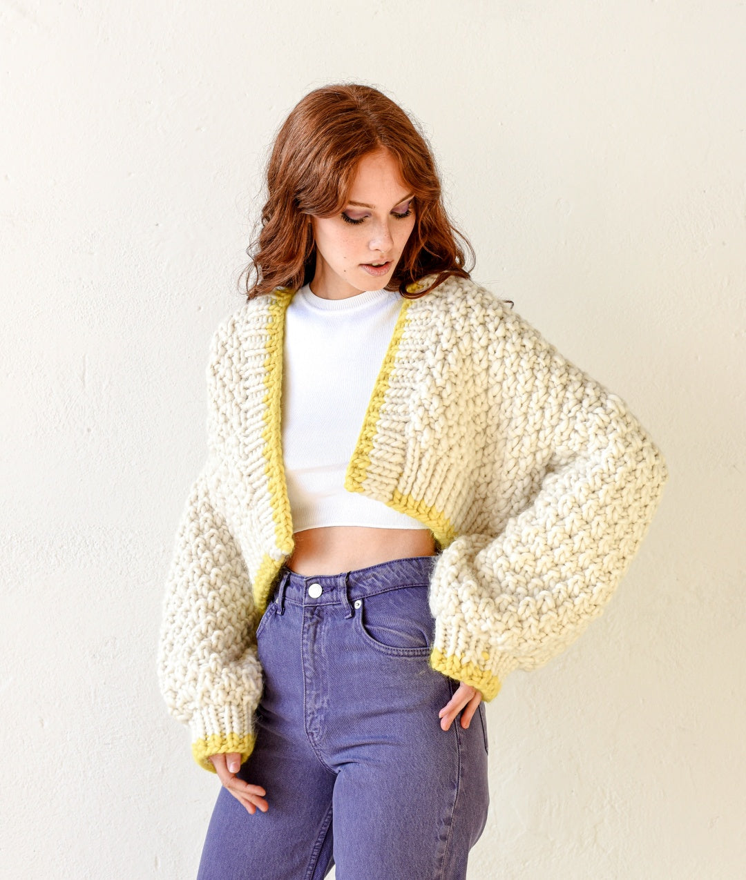 KIT MAGLIA CELESTE CARDIGAN