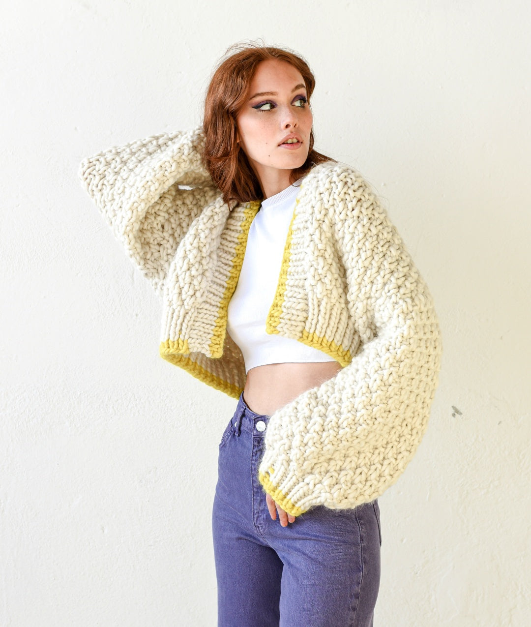 KIT MAGLIA CELESTE CARDIGAN
