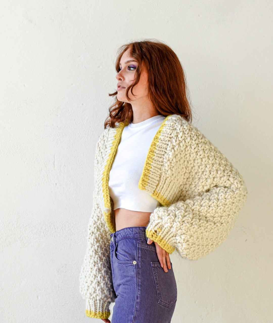 KIT MAGLIA CELESTE CARDIGAN