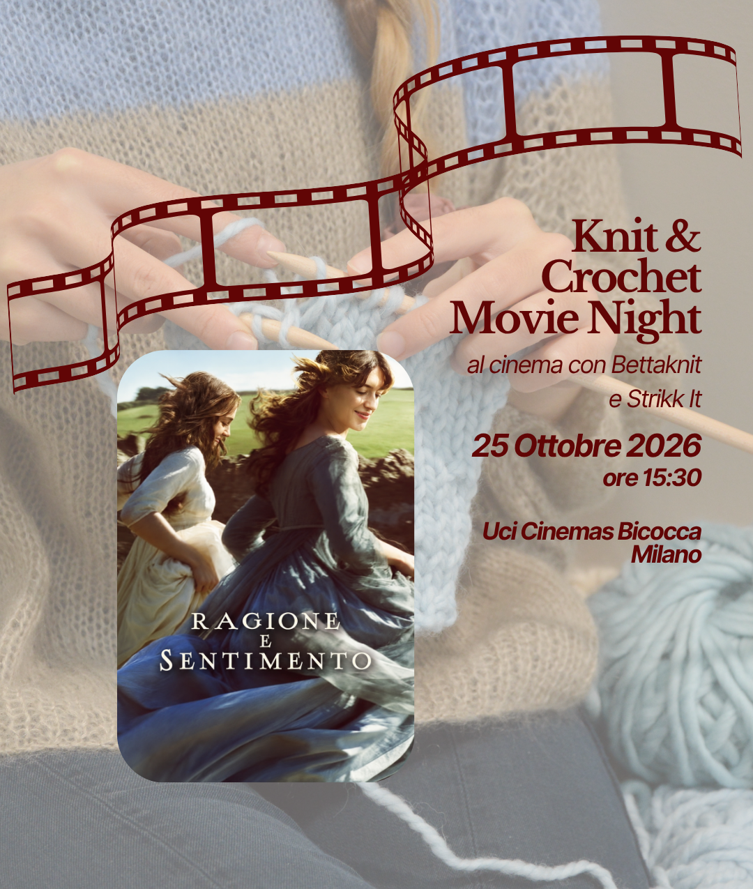 KNITTING & CROCHET MOVIE NIGHT - MILANO - 25 ottobre