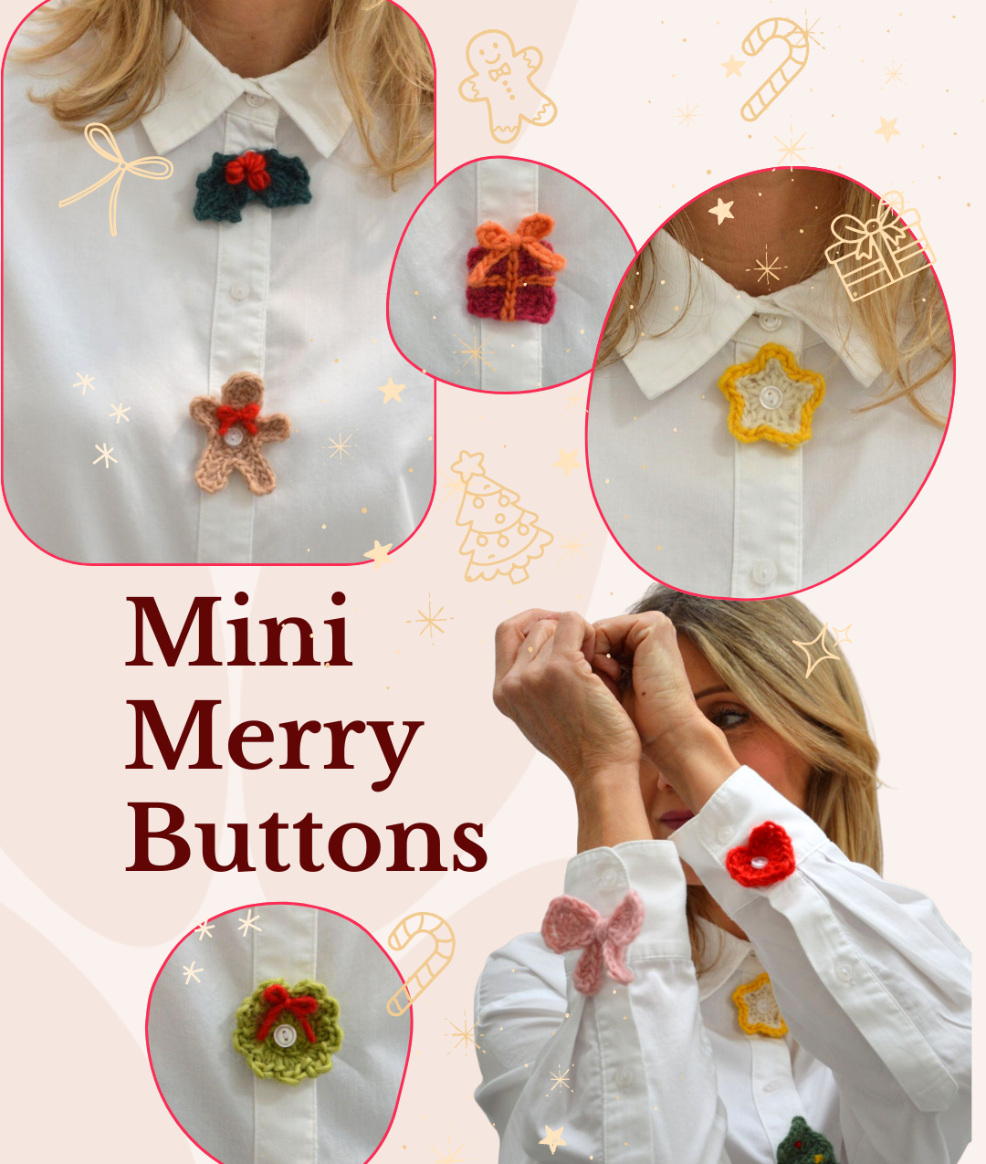 MINI MERRY BUTTONS - DIGITAL PATTERN BUNDLE