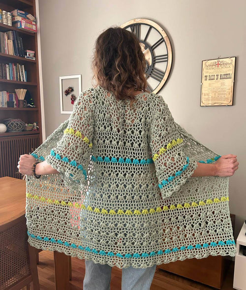 Load image 1 in gallery view. CROCHET KIT RACHEL CARDIGAN by Noral Crochet