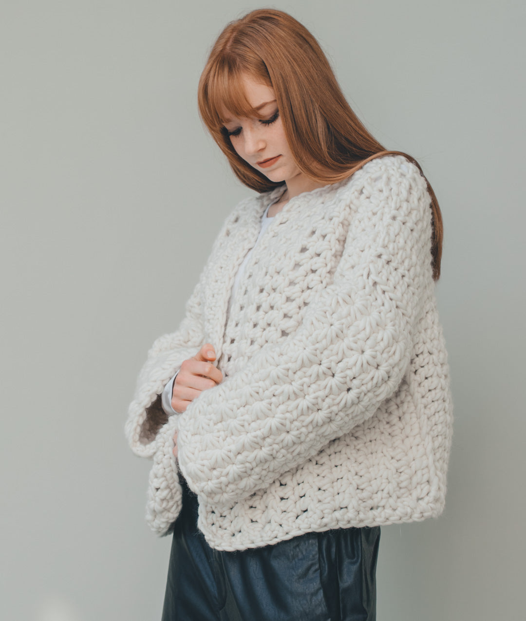 CROCHET KIT SNOWFLAKE CARDI
