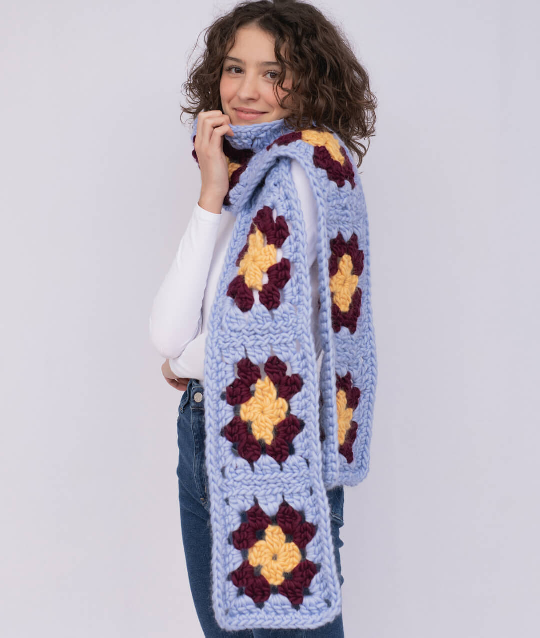 GRANNY SCARF - SCHEMA GRATUITO