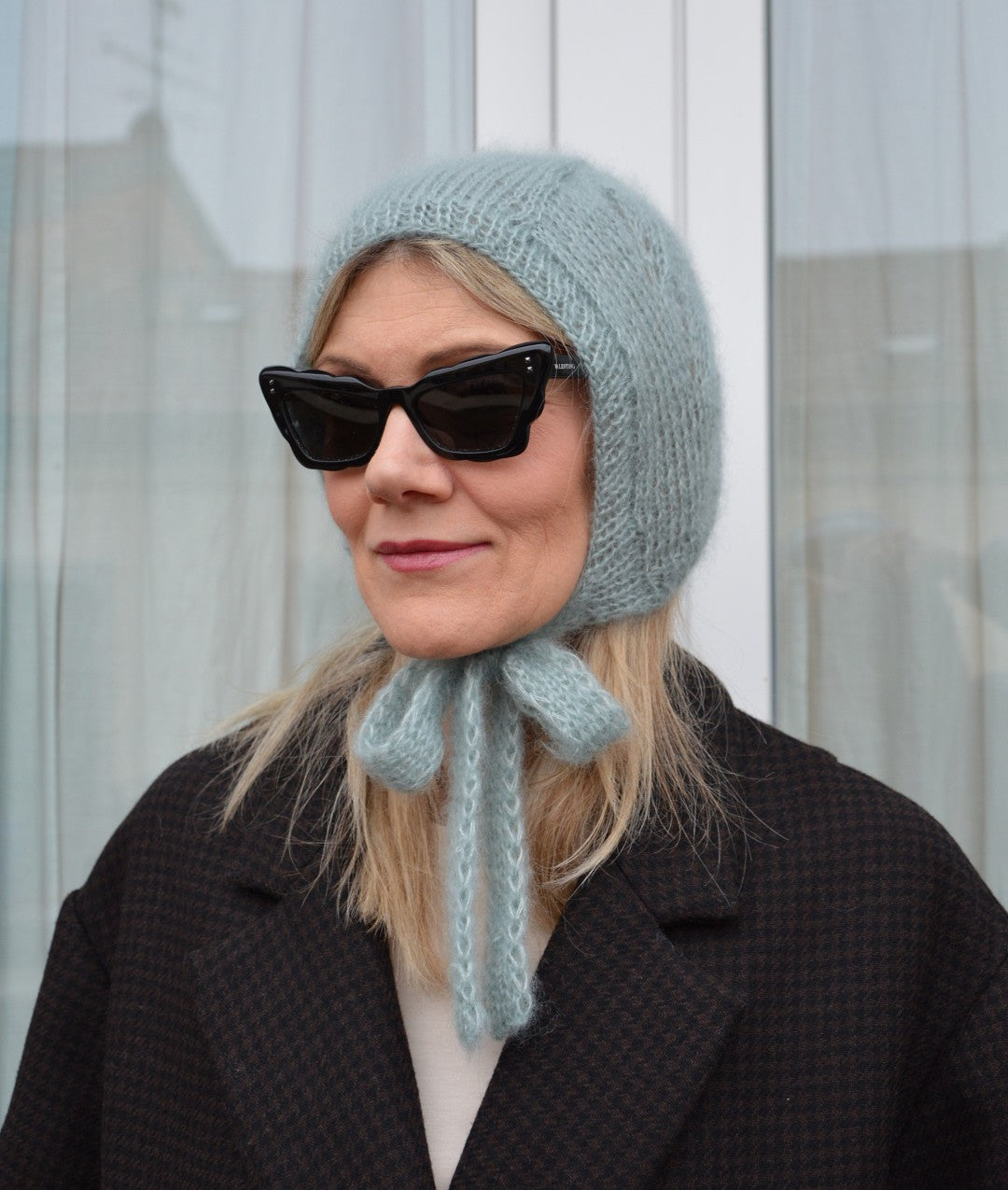Clemence Bonnet Knitting Kit – Intermediate Mohair Bonnet with Bow ...