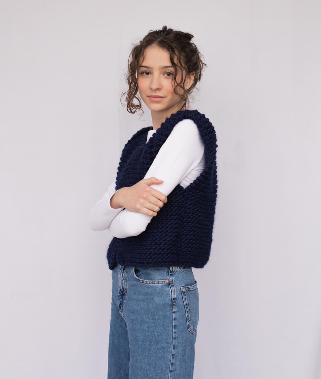 learn to knit online a vest/impara online a realizzare un gilet