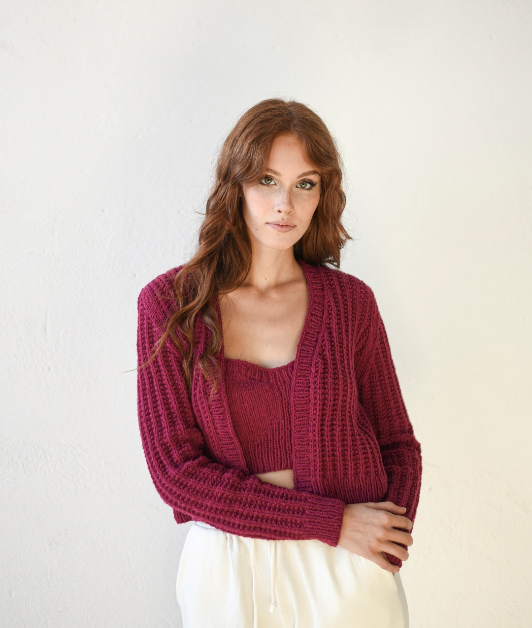 KNITTING KIT IVORY CARDI