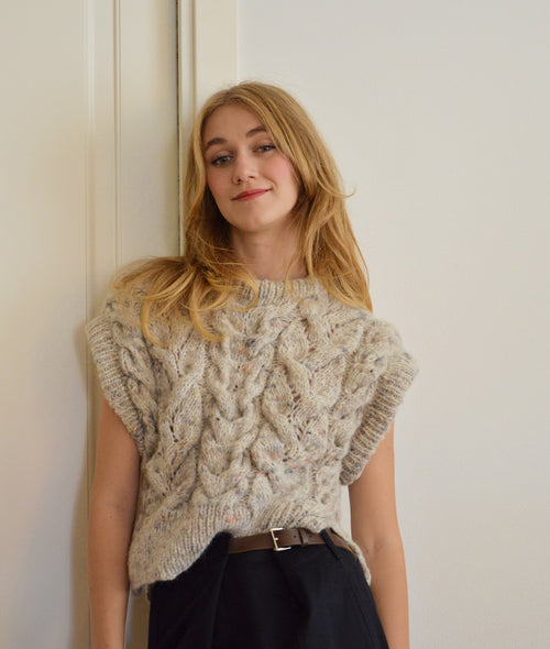 Load image 1 in gallery view. KNITTING KIT CABLE DREAM VEST