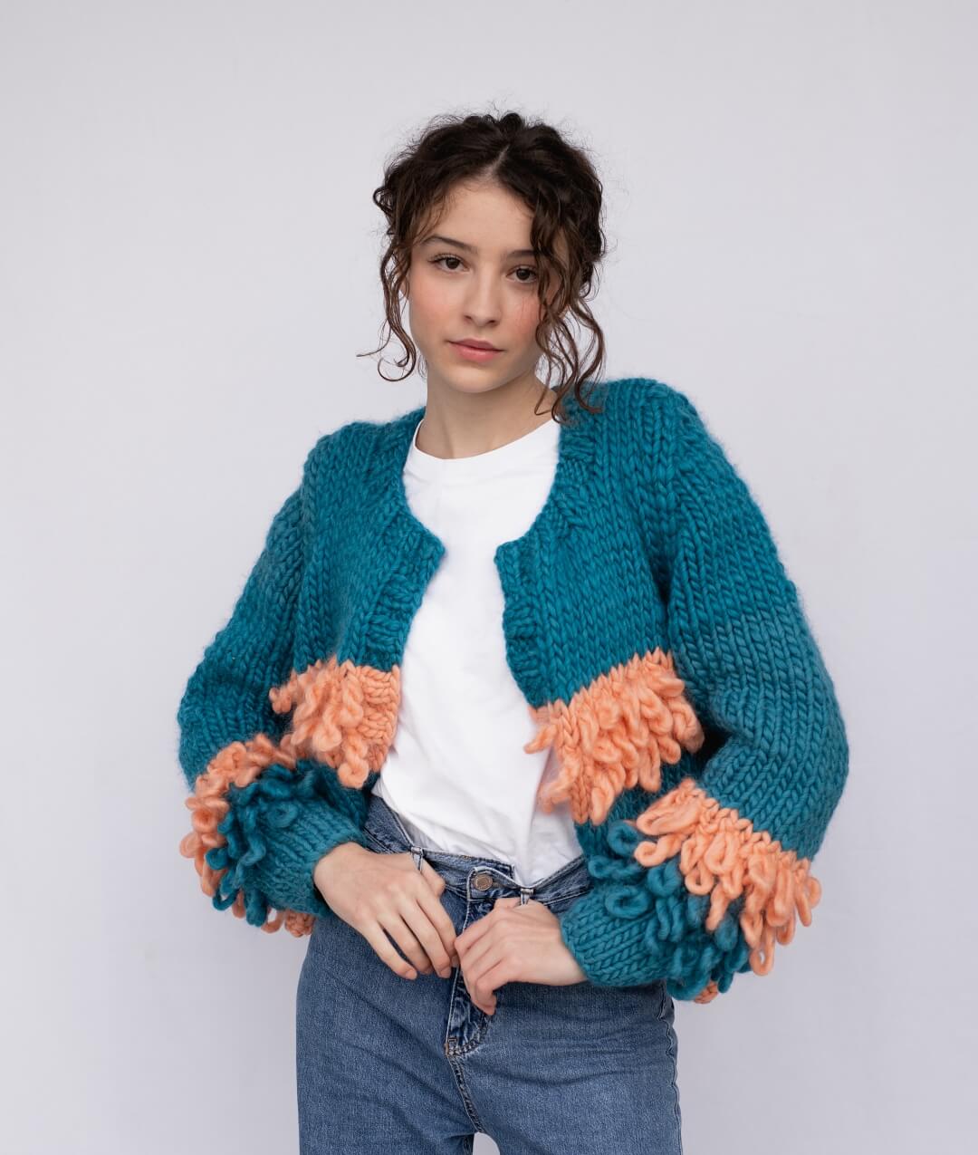 KIT MAGLIA LOOPY CARDIGAN