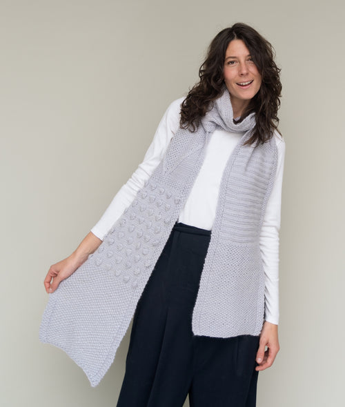 Load image 1 in gallery view. KNITTING KIT LOVE GRAMMAR SCARF