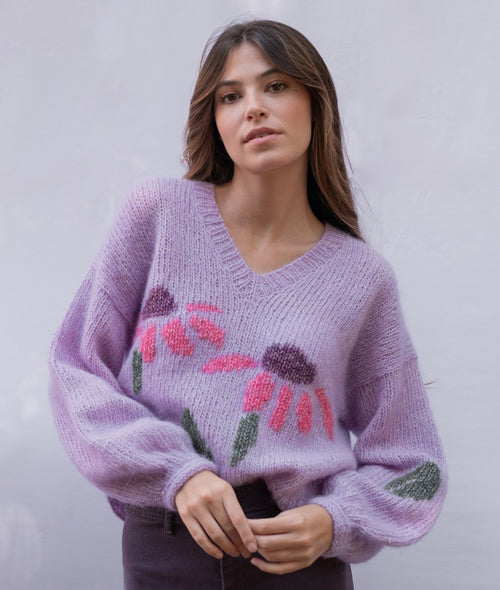 Load image 1 in gallery view. KNITTING KIT VIOLET SWEATER