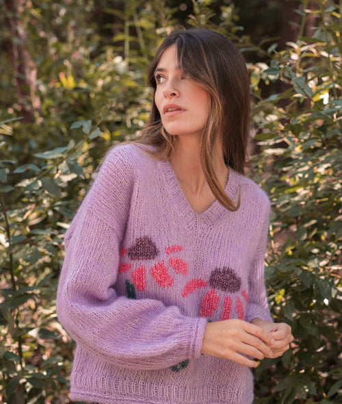 Load image 1 in gallery view. KNITTING KIT VIOLET SWEATER