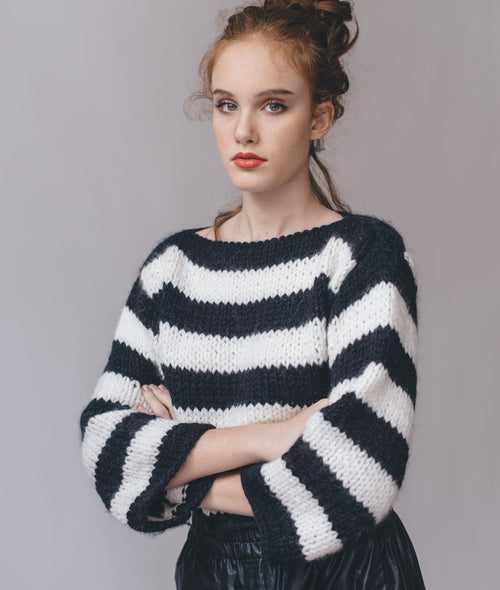 Load image 1 in gallery view. KNITTING KIT STRIPE IS ON